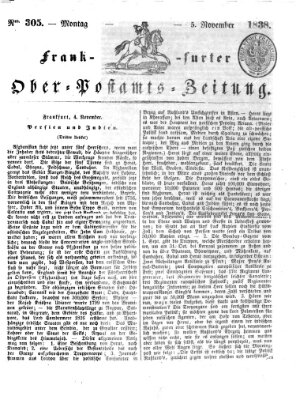 Frankfurter Ober-Post-Amts-Zeitung Montag 5. November 1838