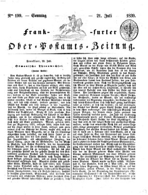 Frankfurter Ober-Post-Amts-Zeitung Sonntag 21. Juli 1839