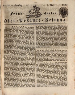 Frankfurter Ober-Post-Amts-Zeitung Samstag 2. Mai 1840