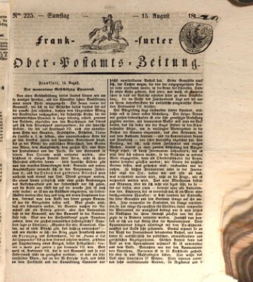 Frankfurter Ober-Post-Amts-Zeitung Samstag 15. August 1840