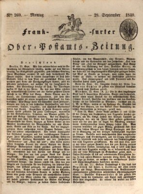 Frankfurter Ober-Post-Amts-Zeitung Montag 28. September 1840