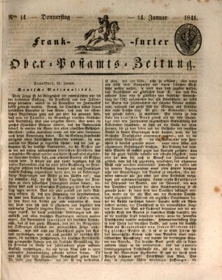 Frankfurter Ober-Post-Amts-Zeitung Donnerstag 14. Januar 1841