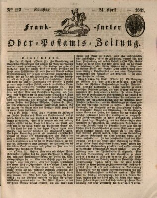 Frankfurter Ober-Post-Amts-Zeitung Samstag 24. April 1841
