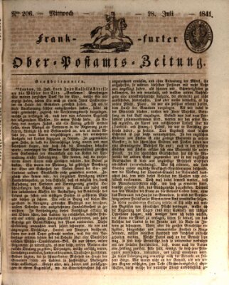Frankfurter Ober-Post-Amts-Zeitung Mittwoch 28. Juli 1841