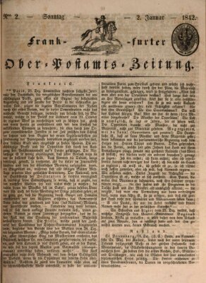 Frankfurter Ober-Post-Amts-Zeitung Sonntag 2. Januar 1842
