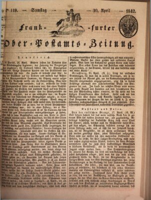 Frankfurter Ober-Post-Amts-Zeitung Samstag 30. April 1842