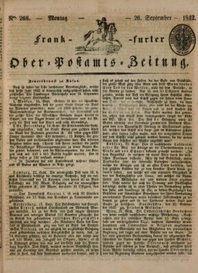 Frankfurter Ober-Post-Amts-Zeitung Montag 26. September 1842