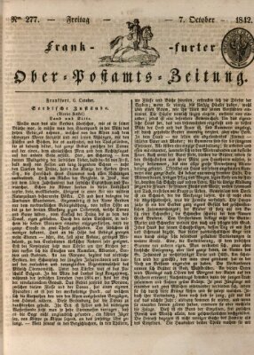 Frankfurter Ober-Post-Amts-Zeitung Freitag 7. Oktober 1842