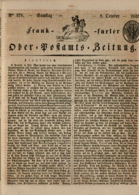 Frankfurter Ober-Post-Amts-Zeitung Samstag 8. Oktober 1842