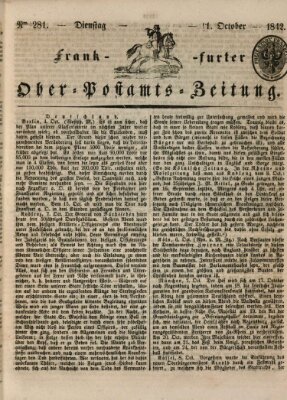Frankfurter Ober-Post-Amts-Zeitung Dienstag 11. Oktober 1842