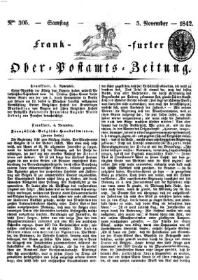 Frankfurter Ober-Post-Amts-Zeitung Samstag 5. November 1842