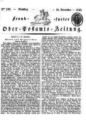 Frankfurter Ober-Post-Amts-Zeitung Samstag 26. November 1842