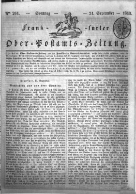 Frankfurter Ober-Post-Amts-Zeitung Sonntag 24. September 1843