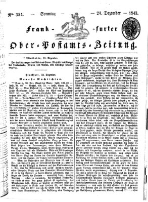 Frankfurter Ober-Post-Amts-Zeitung Sonntag 24. Dezember 1843