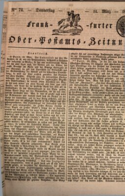 Frankfurter Ober-Post-Amts-Zeitung Donnerstag 14. März 1844
