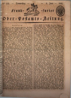 Frankfurter Ober-Post-Amts-Zeitung Donnerstag 6. Juni 1844