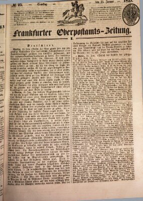 Frankfurter Ober-Post-Amts-Zeitung Samstag 25. Januar 1845