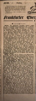 Frankfurter Ober-Post-Amts-Zeitung Samstag 22. Februar 1845