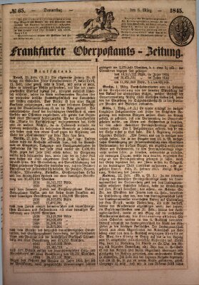 Frankfurter Ober-Post-Amts-Zeitung Donnerstag 6. März 1845