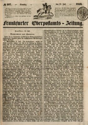 Frankfurter Ober-Post-Amts-Zeitung Samstag 19. Juli 1845