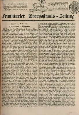 Frankfurter Ober-Post-Amts-Zeitung Samstag 8. November 1845