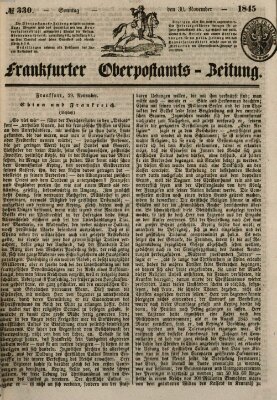 Frankfurter Ober-Post-Amts-Zeitung Sonntag 30. November 1845