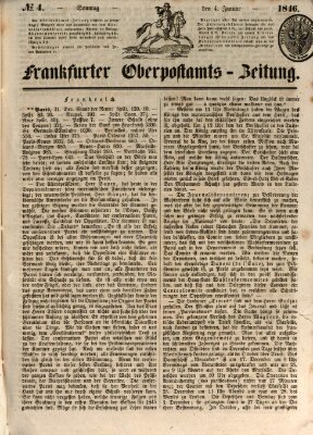 Frankfurter Ober-Post-Amts-Zeitung Sonntag 4. Januar 1846