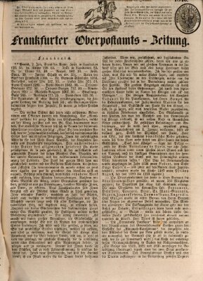 Frankfurter Ober-Post-Amts-Zeitung Dienstag 6. Januar 1846