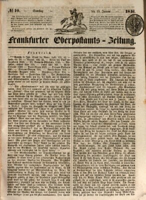 Frankfurter Ober-Post-Amts-Zeitung Samstag 10. Januar 1846
