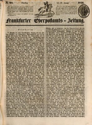 Frankfurter Ober-Post-Amts-Zeitung Dienstag 20. Januar 1846