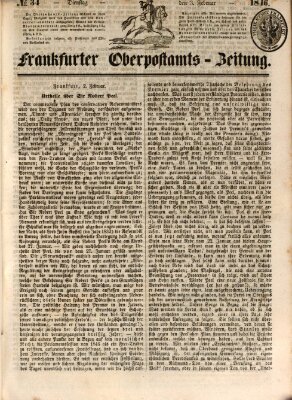 Frankfurter Ober-Post-Amts-Zeitung Dienstag 3. Februar 1846