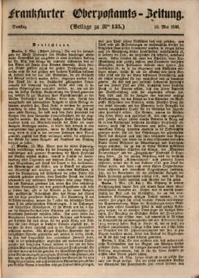 Frankfurter Ober-Post-Amts-Zeitung Samstag 16. Mai 1846