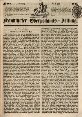 Frankfurter Ober-Post-Amts-Zeitung Sonntag 5. Juli 1846
