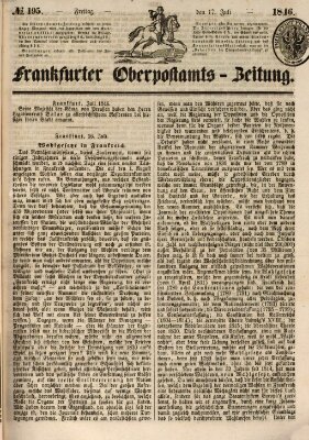 Frankfurter Ober-Post-Amts-Zeitung Freitag 17. Juli 1846