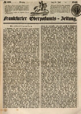 Frankfurter Ober-Post-Amts-Zeitung Montag 20. Juli 1846