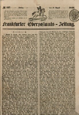 Frankfurter Ober-Post-Amts-Zeitung Freitag 28. August 1846