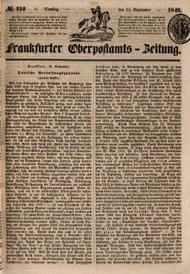 Frankfurter Ober-Post-Amts-Zeitung Samstag 12. September 1846