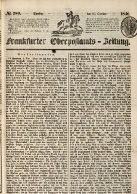Frankfurter Ober-Post-Amts-Zeitung Samstag 10. Oktober 1846