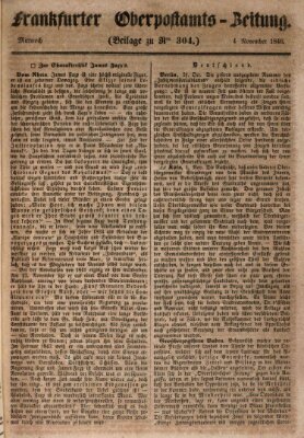 Frankfurter Ober-Post-Amts-Zeitung Mittwoch 4. November 1846