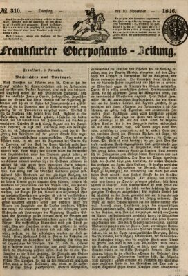 Frankfurter Ober-Post-Amts-Zeitung Dienstag 10. November 1846