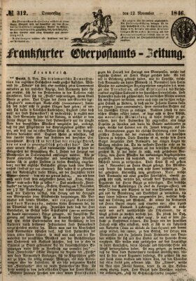 Frankfurter Ober-Post-Amts-Zeitung Donnerstag 12. November 1846