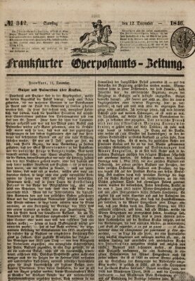Frankfurter Ober-Post-Amts-Zeitung Samstag 12. Dezember 1846