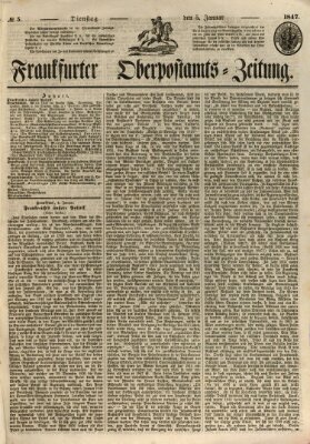 Frankfurter Ober-Post-Amts-Zeitung Dienstag 5. Januar 1847