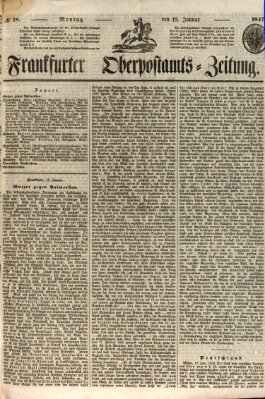 Frankfurter Ober-Post-Amts-Zeitung Montag 18. Januar 1847