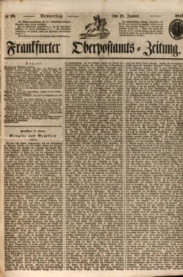 Frankfurter Ober-Post-Amts-Zeitung Donnerstag 28. Januar 1847