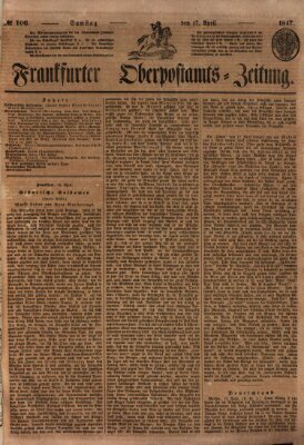 Frankfurter Ober-Post-Amts-Zeitung Samstag 17. April 1847