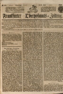 Frankfurter Ober-Post-Amts-Zeitung Samstag 5. Juni 1847