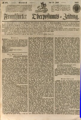 Frankfurter Ober-Post-Amts-Zeitung Mittwoch 23. Juni 1847