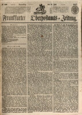 Frankfurter Ober-Post-Amts-Zeitung Samstag 31. Juli 1847