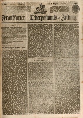 Frankfurter Ober-Post-Amts-Zeitung Montag 2. August 1847